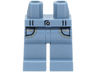 Hips and Legs with Belt Loops and Pockets, Bright Light Orange Stitching, Copper Buttons Pattern