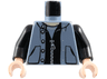 Torso Spider-Man Pocketed Snap Vest over Black Zippered Jacket Pattern / Black Arms / Light Nougat Hands