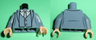 Torso Batman Suit with Vest, Gray Tie Pattern / Sand Blue Arms / Light Nougat Hands