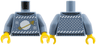 Torso Knit Fair Isle Holiday Sweater with Snowflakes and White and Gold Classic Space Logo Pattern / Sand Blue Arms / Yellow Hands