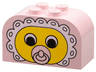 Slope, Curved 4 x 2 x 2 Double with 4 Studs with Baby Face Pacifier Pattern
