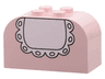 Slope, Curved 4 x 2 x 2 Double with 4 Studs with Baby Bib Pattern