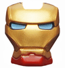 Minifigure, Visor Top Hinge with Gold Face Shield and Bright Light Blue Eyes Pattern