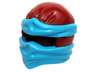 Minifigure, Headgear Ninjago Wrap Type 2 with Molded Dark Azure Wraps and Knot Pattern
