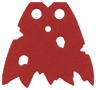 Minifigure Cape Cloth, Holes and Tattered Edges - Traditional Starched Fabric, Angled Top Notch, Smaller Jagged Edge Features - 4.3cm Wide