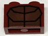 Brick 1 x 2 with Reddish Brown Muscles Outline Pattern