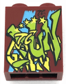Brick 1 x 2 x 2 with Inside Stud Holder with Graffiti Pattern