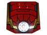 Wedge 4 x 4 x 2/3 Triple Curved with Iron Man Armor and Round Arc Reactor Pattern
