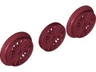 Train Wheel RC, Spoked with Technic Axle Hole and Counterweight, Blind and Flanged Driver, 3 in Bag (Multipack)