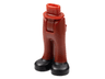 Mini Doll Hips and Trousers with Back Pockets with Molded Black Shoes Pattern - Thick Hinge