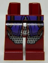Hips and Legs with Dark Purple Shirttails, Brown Straps, and Silver Mail Pattern