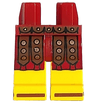 Hips and Yellow Legs with Tunic with Leather Straps with Copper Studs and Brown Sandals Pattern