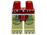 Hips and Olive Green Legs with Dark Red Loincloth and White Claws Pattern
