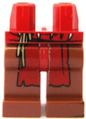 Hips and Reddish Brown Legs with Dark Red Loincloth Pattern