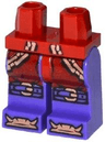 Hips and Dark Purple Legs with Copper Chains, Buckles on Knees and Bones on Feet Pattern