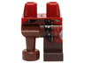 Hips and 1 Dark Red Left Leg  with Black Coat, Copper Buttons and Dark Brown Boot Pattern, 1 Reddish Brown Pirate Peg Leg