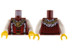 Torso Castle Kingdoms Lion Head Medallion and Fur Trim Pattern / White Arms / Yellow Hands