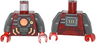 Torso Agents Robot with Furnace with Gauge and Piping Pattern / Dark Bluish Gray Arms / Red Hands