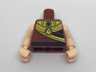 Torso Ancient Egyptian Gold Collar with Scarab, Blue Jewel and Dark Blue Belt Pattern / Light Nougat Arms / Light Nougat Hands