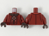 Torso Dark Brown Collar, Gold Cross with Red Center, Red and Gold Design Pattern / Dark Red Arms / Dark Brown Hands