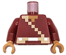 Torso Pixelated Medium Nougat Neck, Tan Strap and Belt with Silver Buckle Pattern / Dark Red Arms / Medium Nougat Hands