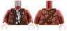Torso Coat with Copper Leaves and Chain, White Scarf, Reddish Brown Crossbelt Pattern / Dark Red Arms / White Hands