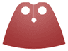 Minifigure Cape Cloth, Very Short - Traditional Starched Fabric