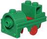 Minifigure Costume Train with Molded Red Wheel Holders and Trolley Wheel Pattern