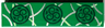 Tile 1 x 4 with Dark Green Ornate Symbols and Silver Curved Lines Pattern (BrickHeadz Minerva McGonagall Trim)