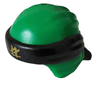 Minifigure, Headgear Ninjago Wrap Type 3 with Molded Black Bandana and Knot and Printed Gold Ninjago Logogram 'LL' Pattern
