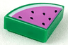 Tile, Round 1 x 1 Quarter with Dark Pink Watermelon Pattern