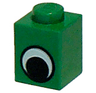 Brick 1 x 1 with Black and White Eye without Pupil Pattern