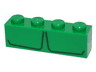 Brick 1 x 4 with 2 Dark Green Stripes Pattern (BrickHeadz The Hulk Chest)