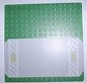 Baseplate, Road 16 x 16 with Light Gray Driveway, White Danger Stripes, and Yellow Trucks Pattern