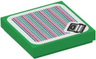 Tile 2 x 2 with Super Mario Scanner Code Coin Coffer Pattern (Sticker) - Set 71402