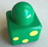 Primo Brick 1 x 1 with 3 Yellow Spots Pattern