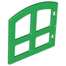 Duplo Door / Window Pane 1 x 4 x 3 with 4 Panes and Curved Top