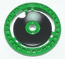 Technic, Disk 5 x 5 - Notched WITHOUT Pin with Pit Droid Nose Pattern