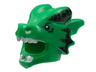 Minifigure, Headgear Head Cover, Costume Dragon with Black Eyes and Scales, White Teeth Pattern