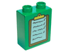 Duplo, Brick 1 x 2 x 2 with Clipboard Pattern