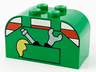 Slope, Curved 4 x 2 x 2 Double with 4 Studs with Overalls and Tools in Pocket Pattern