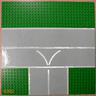 Baseplate, Road 32 x 32 9-Stud T Intersection with Runway 'V' Pattern