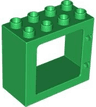 Duplo Door / Window Frame 2 x 4 x 3 Flat Front Surface, Completely Open Back
