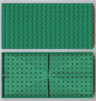 Brick 10 x 20 without Bottom Tubes, with '+' Cross Support (early Baseplate)