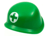 Minifigure, Headgear Helmet Army with Cross in White Circle Pattern (Medic)