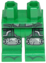 Hips and Legs with Cracked Knee Pads, Sandals and Dark Green Accents Pattern