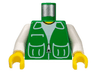 Torso Town Vest with Patch Pockets over White Shirt Pattern / White Arms / Yellow Hands