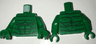 Torso Spider-Man Bare Chest with Muscles and Black Lines Front and Back Pattern (Scorpion) / Green Arms / Green Hands