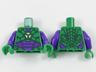 Torso Armor with Lex Luthor Warsuit with Green Hexagon Logo and Dark Purple Plates Pattern / Dark Purple Arms / Green Hands