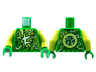 Torso Tunic, Lime and Yellowish Green Energy, Ninjago Logogram Letter L Pattern / Lime Arms / Green Hands